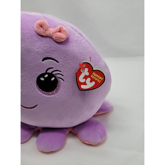 14" Squish-A-Boos OCTAVIA The Octopus Plush Purple Pink Large Stuffed Animal New - Picture 4 of 12